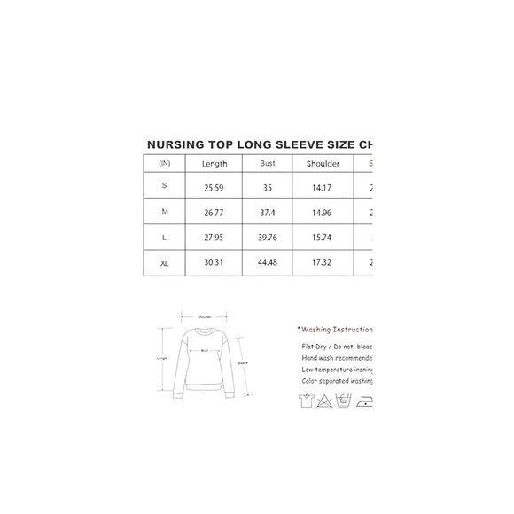 Bearsland Maternity XL Nursing Top Long Sleeve Oatmeal Layered Stretch F11.1 - Picture 9 of 13